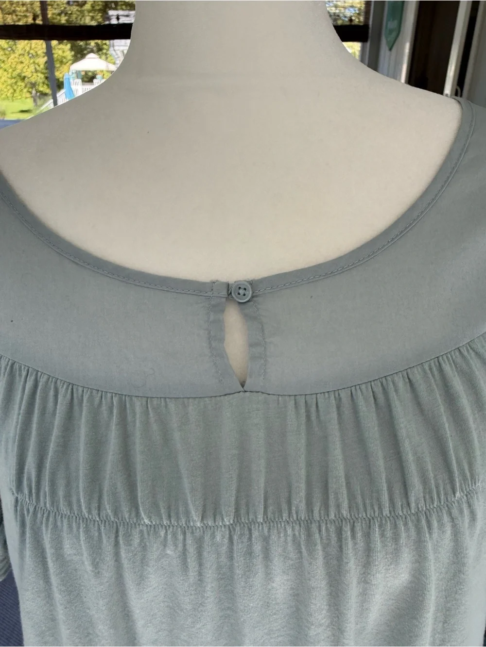 LOFT Sage Short-Sleeve Scoop Neck Blouse